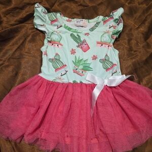 Adorable Pink and Green Cactus Kids Costume